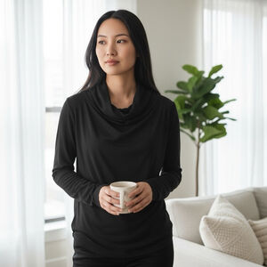 🌻 Vera Moda Long-Sleeved Cowl Neck Blouse #141